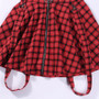 Red Plaid Zip Up Skirt