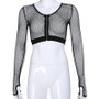 Zipper Mesh Crop Top