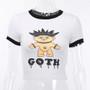 Goth Cartoon Print T-shirt