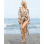 Beach Dress 2020 Bikini Cover Up Print Bathing Suit Women Kimono Plus Size Tunic Sexy Long Sleeve Swimwear Cover-Ups