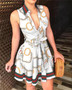 Women Dress Girls Print Sleeveless Dress Casual Bandage Mini A-line Dresses