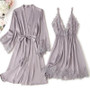 Lace Trim Sexy Wedding Lady Robe Suit Loose Satin Bride Bridesmaid Kimono Bathrobe Gown Mini Sleepwear Rayon Intimate Lingerie