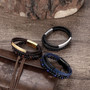 Men's Woven & Beaded Leather Bracelet