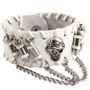 Men's Skull & Chain Leather Wristband