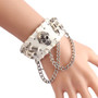 Men's Skull & Chain Leather Wristband