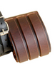 Men's Punk Style Genuine Leather Tri Cuff Wristband