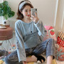 2020 Autumn Winter Warm Flannel Women Pyjamas Sets Thick Coral Velvet Long Sleeve Cartoon Sleepwear Thin Flannel Pajamas Set