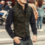 Men's Sleek Military Style Casual Slim Fitted Urban Camouflage Vest