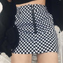 Women's Vintage Checker Board Pencil Mini Skirt