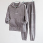 2020 Winter Coral Fleece Pajama Set Women Thick Warm Flannel Velvet Cozy Two Pieces Sleepwear Suit Ladies Home Clothing Homewear