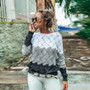 BEFORW Autumn Winter Contrast Color Women Sweater Casual Long Sleeve Pullovers Women Crewneck  Knitted Tops Women Jumper Soft