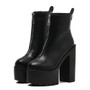 High Round Toe Ankle Boots