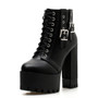 Lacing Buckle Ankle Boots