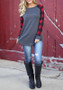 Red Plaid Print Round Neck Long Sleeve Plus Size Christmas Casual Oversized T-Shirt