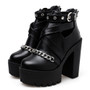 Chain High Heel Ankle Boots