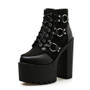 Lacing Round Toe Ankle Boots