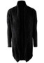 Black Irregular Turndown Colla Long Sleeve Fashion Cardigan Sweater