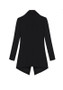 Black Pockets Single Button Tailored Collar Long Sleeve Coat