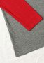 Grey Patchwork Monogram Print Long Sleeve Round Neck Casual Christmas T-Shirt