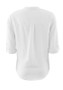 White Plain Irregular V-neck Long Sleeve Fashion Blouse