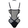 Blackmeoww Goth Women Mesh Harness Bodysuit - Black S To 2XL