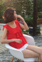 Summer Solid Color Ruffled Wild Chiffon Blouse Top