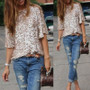 Casual High Street Sexy sequined oblique loose T-shirt Women t Shirt Summer style