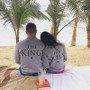 The King&His Queen Men Women's Casual Lover Couple's Cotton Sweatshirts Hoodies for Autumn Winter