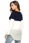 Casual Women's Casual Long Sleeve T-Shirt Blouses Color Block Tunic Top