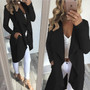 Casual Women Fashion Autumn Long Sleeved Irregular Hem Solid color Casual Cardigan