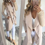 Casual Women Fashion Autumn Long Sleeved Irregular Hem Solid color Casual Cardigan