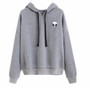 Girls Women Spring Autumn Casual Pullovers Hoodies Sweatshirt Ladies Loose Alien Embroidery Hoodies Tops