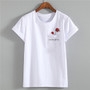 Nothing Letter Print Rose T-Shirt Women Summer Casual Short Sleeve T-Shirt Plus Size Punk Shirts