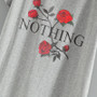 Nothing Letter Print Rose T-Shirt Women Summer Casual Short Sleeve T-Shirt Plus Size Punk Shirts