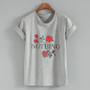 Nothing Letter Print Rose T-Shirt Women Summer Casual Short Sleeve T-Shirt Plus Size Punk Shirts