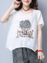 Casual Spaghetti Strap Embroidery Sleeveless T-Shirt