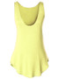 Casual Basic Scoop Neck Plain Sleeveless T-Shirt