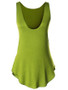 Casual Basic Scoop Neck Plain Sleeveless T-Shirt