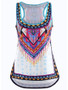 Casual Scoop Neck Tribal Printed High-Low Sleeveless T-Shirt