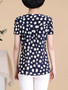 Casual Round Neck Chic Printed Short Sleeve T-Shirt