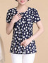 Casual Round Neck Chic Printed Short Sleeve T-Shirt