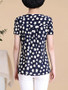 Casual Round Neck Chic Printed Short Sleeve T-Shirt