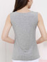 Casual Patchwork Hollow Out Plain Awesome Sleeveless T-Shirt