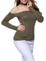 Halter Special Cutout Plain Long Sleeve T-Shirt