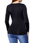 Casual Trendy Deep V-Neck Lace-Up Printed Long Sleeve T-Shirt