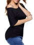 Casual One Shoulder Plain Short Sleeve T-Shirt