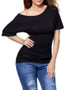 Casual One Shoulder Plain Short Sleeve T-Shirt