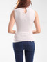 Casual Band Collar Plain Sleeveless T-Shirt