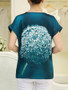 Casual Round Neck Printed Excellent Short Sleeve T-Shirt