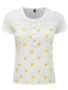 Casual Round Neck Patchwork Polka Dot Short Sleeve T-Shirt